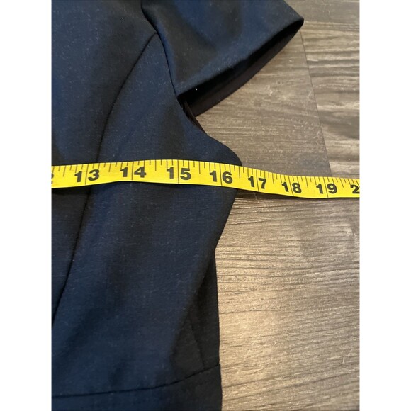 REBECCA TAYLOR Women's Black Wool Ruffle V-Neck Sleeveless Sheath Dress Size 10 - Picture 10 of 13